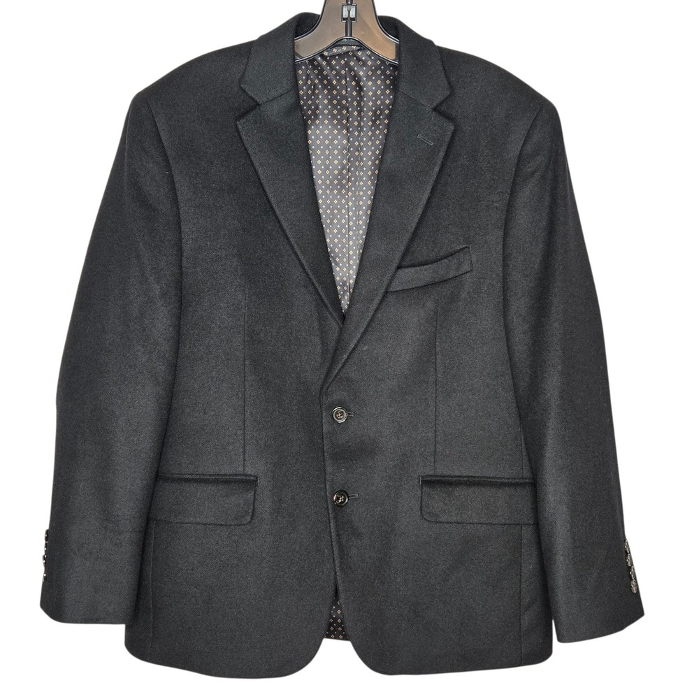 Lauren Ralph Lauren Luxury Black Wool Silk Cashmere Sport Coat Blazer 40S 2B men